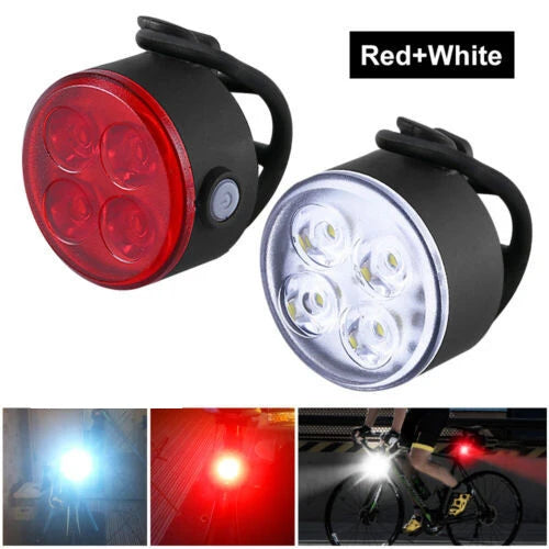 Bike Lights LED Bicycle Lamp – Rechargeable Front & Rear Set
