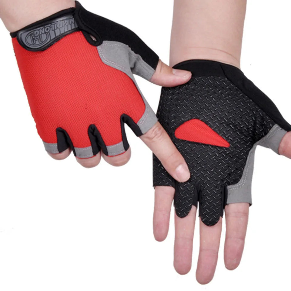 Loogdeel Half-Finger Cycling Gloves – Breathable, Anti-Slip, and Shockproof Sports Gloves for Men & Women