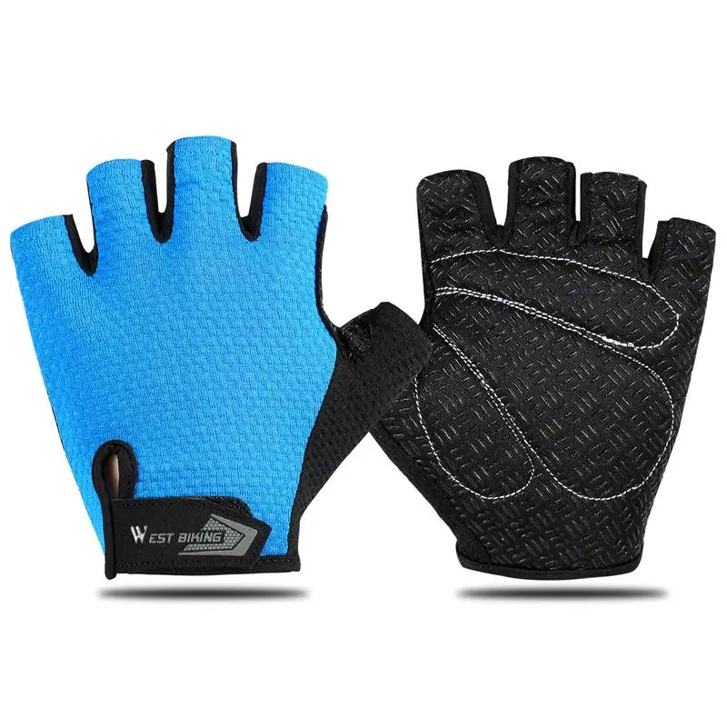 WEST BIKING Half-Finger Cycling Gloves – Shockproof, Breathable & Anti-Slip for MTB & Road Biking