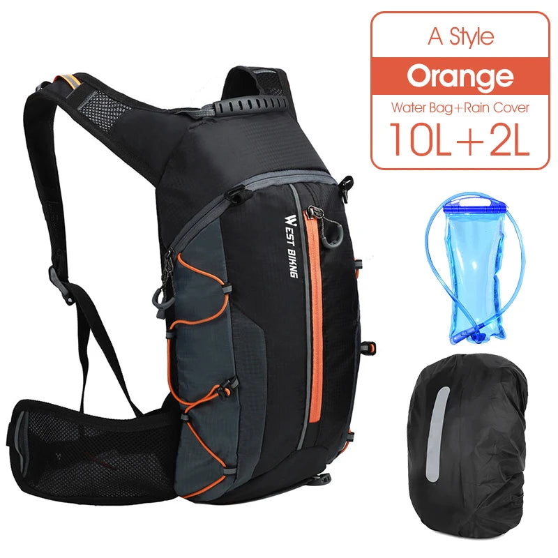 WEST BIKING 10L Ultralight Cycling Backpack – Water-Resistant, Foldable & Reflective Outdoor Sport Bag