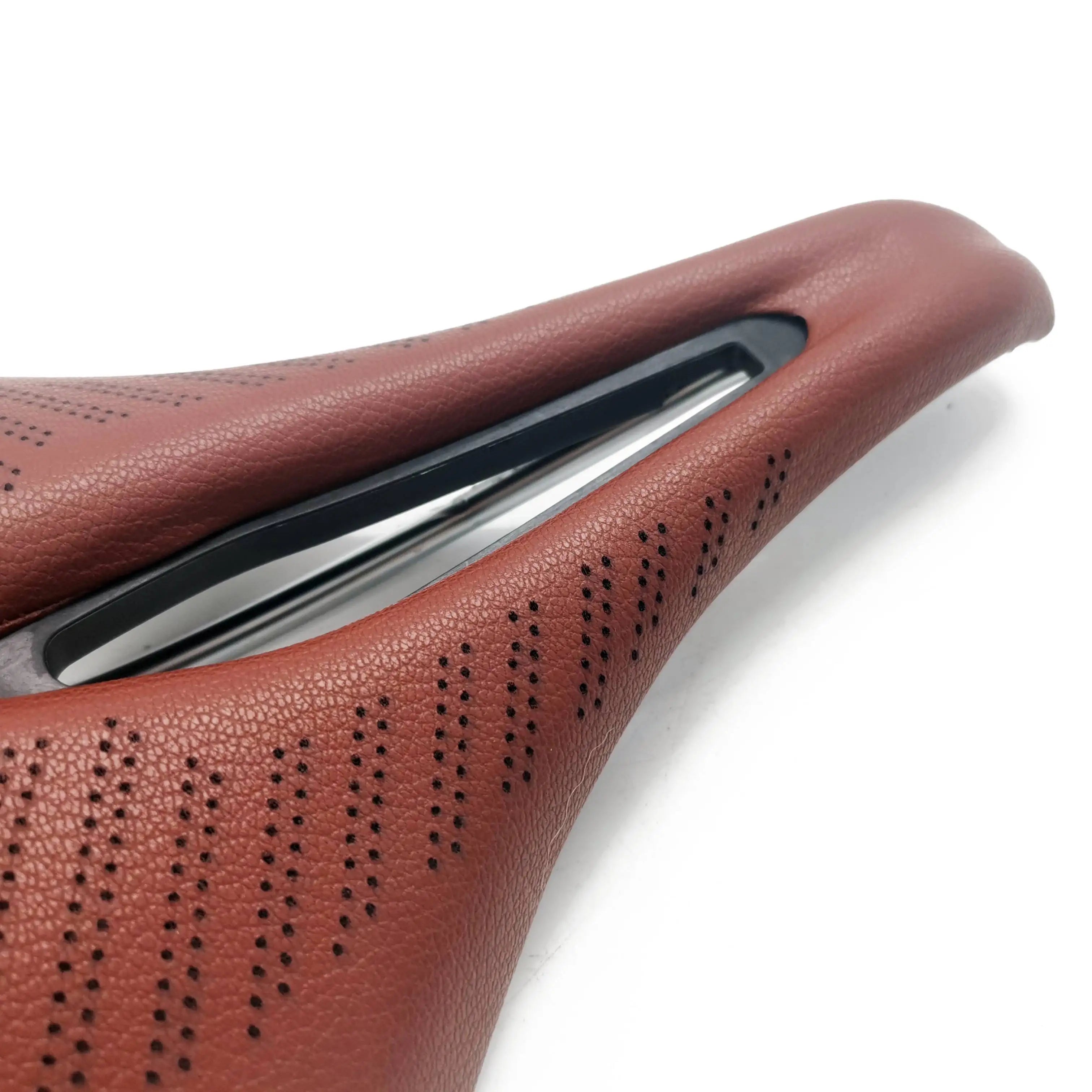 Retro Brown Ultralight Bike Saddle – Classic Comfort for MTB & Road Cycling