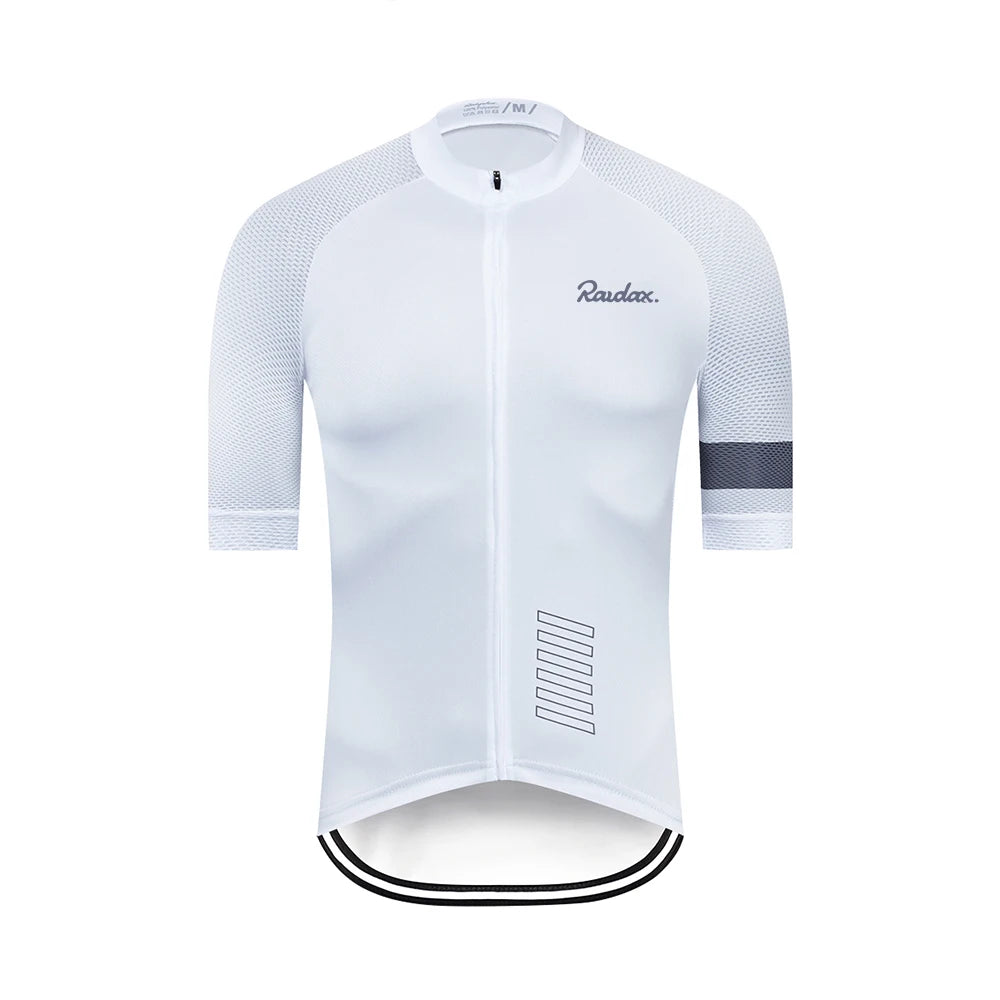 Raudax Classic Black Cycling Jersey – Breathable & Performance-Ready