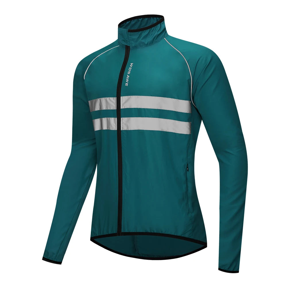 WOSAWE Windproof Cycling Jacket – Lightweight, Waterproof & Reflective