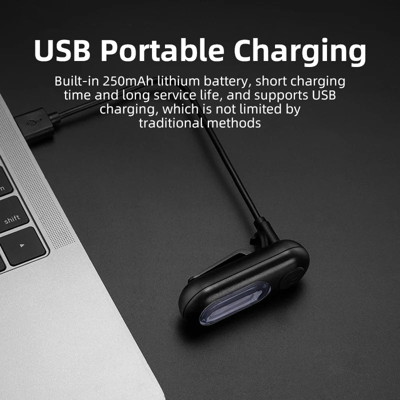 ROCKBROS Bicycle Rear Light Type-C Rechargeable 5 Modes Rainproof Taillight for Cycling Accessories