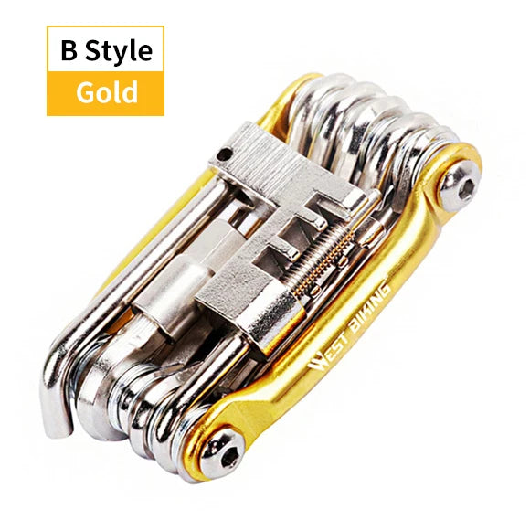 WEST BIKING Multi-Function Steel Bicycle Tools Kit – Compact, Durable & Essential for Bike Maintenance