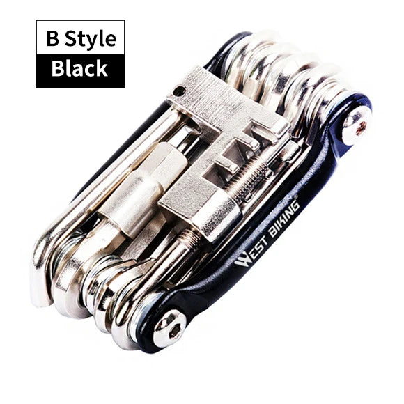 WEST BIKING Multi-Function Steel Bicycle Tools Kit – Compact, Durable & Essential for Bike Maintenance