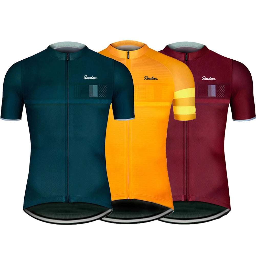 Raudax Classic Black Cycling Jersey – Breathable & Performance-Ready