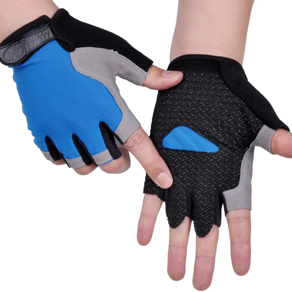 Loogdeel Half-Finger Cycling Gloves – Breathable, Anti-Slip, and Shockproof Sports Gloves for Men & Women