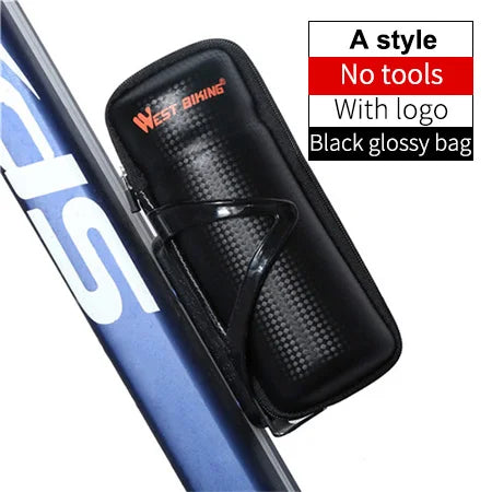 WEST BIKING Bicycle Repair Tool Kit – Portable Cycling Tool Set with Storage Bottle Bag & Pump