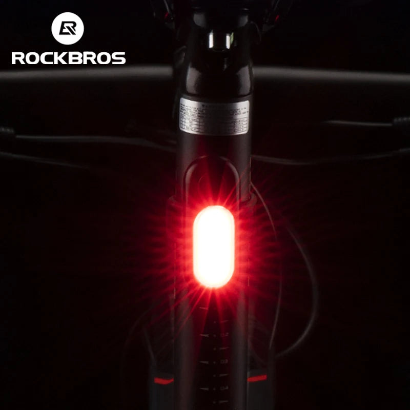 ROCKBROS Bicycle Rear Light Type-C Rechargeable 5 Modes Rainproof Taillight for Cycling Accessories