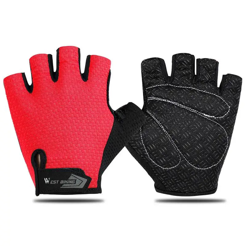 WEST BIKING Half-Finger Cycling Gloves – Shockproof, Breathable & Anti-Slip for MTB & Road Biking