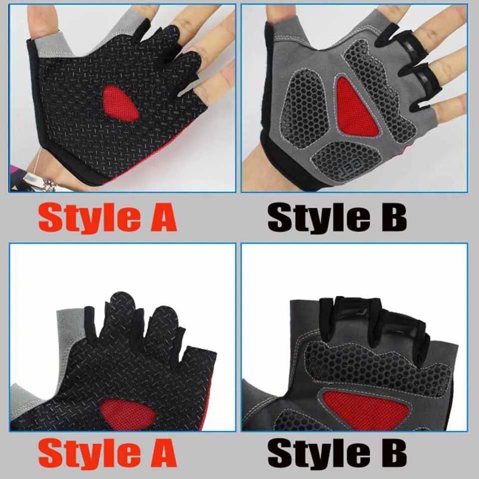 Loogdeel Half-Finger Cycling Gloves – Breathable, Anti-Slip, and Shockproof Sports Gloves for Men & Women