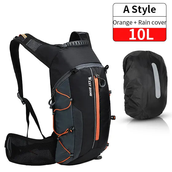 WEST BIKING 10L Ultralight Cycling Backpack – Water-Resistant, Foldable & Reflective Outdoor Sport Bag