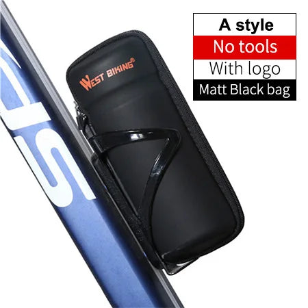 WEST BIKING Bicycle Repair Tool Kit – Portable Cycling Tool Set with Storage Bottle Bag & Pump