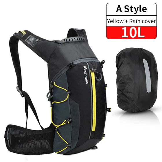 WEST BIKING 10L Ultralight Cycling Backpack – Water-Resistant, Foldable & Reflective Outdoor Sport Bag