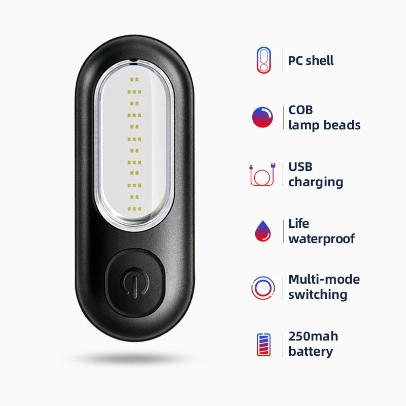 ROCKBROS Bicycle Rear Light Type-C Rechargeable 5 Modes Rainproof Taillight for Cycling Accessories