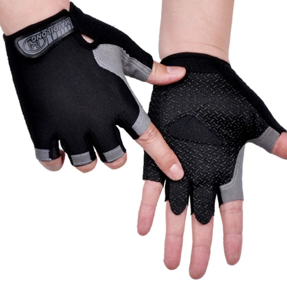 Loogdeel Half-Finger Cycling Gloves – Breathable, Anti-Slip, and Shockproof Sports Gloves for Men & Women