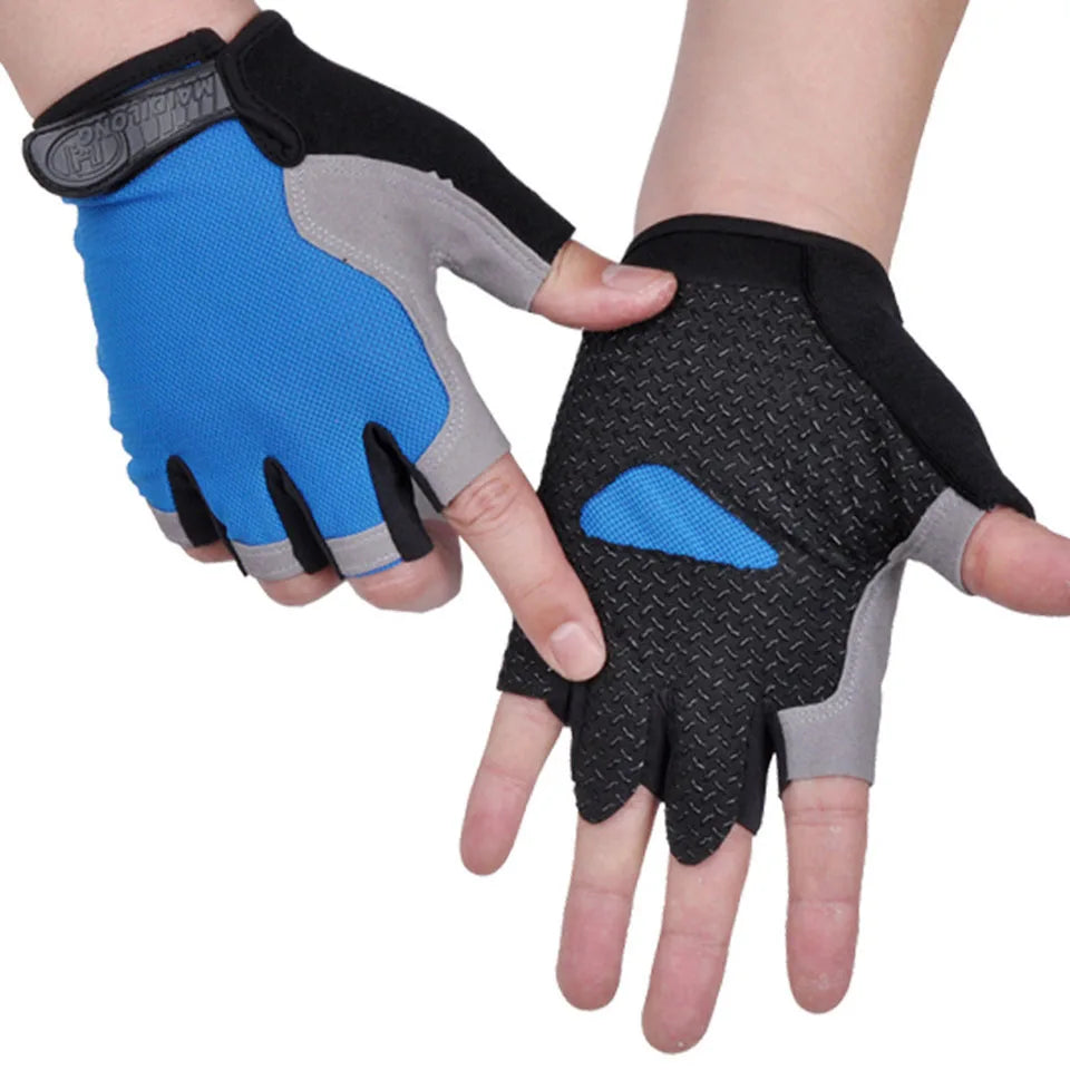 Loogdeel Half-Finger Cycling Gloves – Breathable, Anti-Slip, and Shockproof Sports Gloves for Men & Women