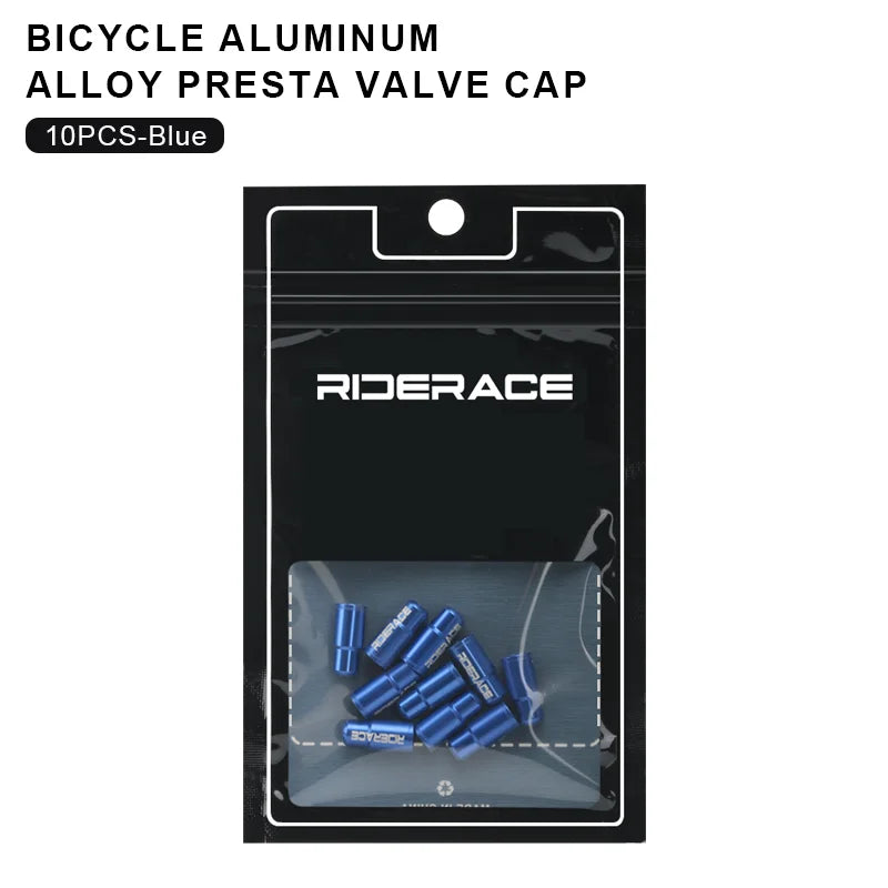 RIDERACE CNC Aluminum Bicycle Valve Caps Durable Dustproof Universal Fit for Schrader Presta Valves