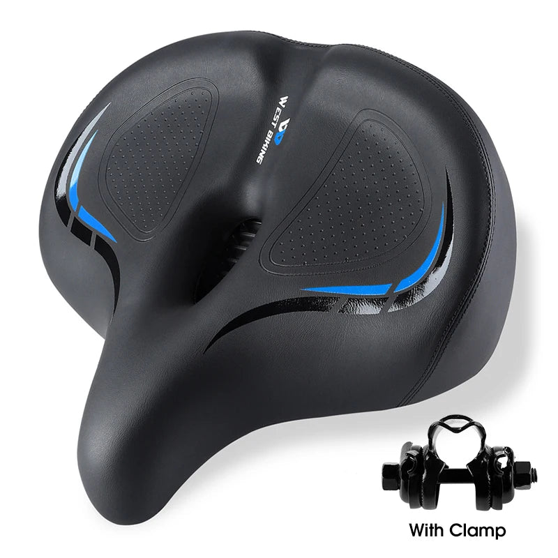 WEST BIKING Oversized Shock-Absorbing Bicycle Saddle – Soft, Breathable & Ergonomic Comfort for MTB & Road Cycling