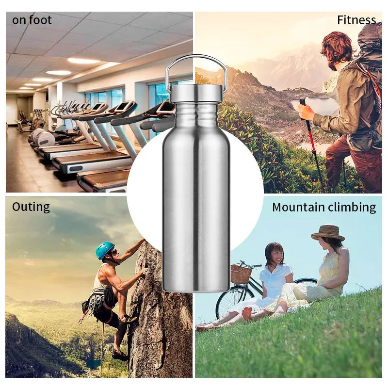 Stainless Steel Water Bottle – Large Capacity & Leak-Proof for Outdoor Adventures