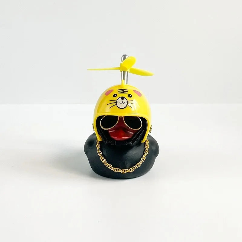 Little Black Duck Bicycle Bell – Fun Helmet Propeller Air Horn for Bikes, Scooters & Motorcycles