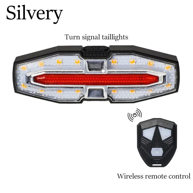 BIKE TURN SIGNAL REAR LIGHT – USB RECHARGEABLE, LED TAILLIGHT WITH HORN & WIRELESS REMOTE