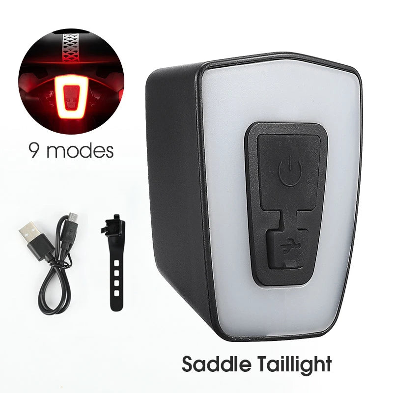WEST BIKING USB Rechargeable Saddle Taillight – 9 Light Modes for Enhanced Night Cycling Safety