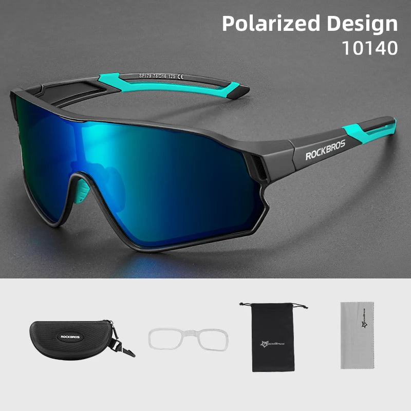 ROCKBROS Polarized UV400 Sunglasses - Sports Glasses for Cycling, Hiking, Golf, Outdoor Activities