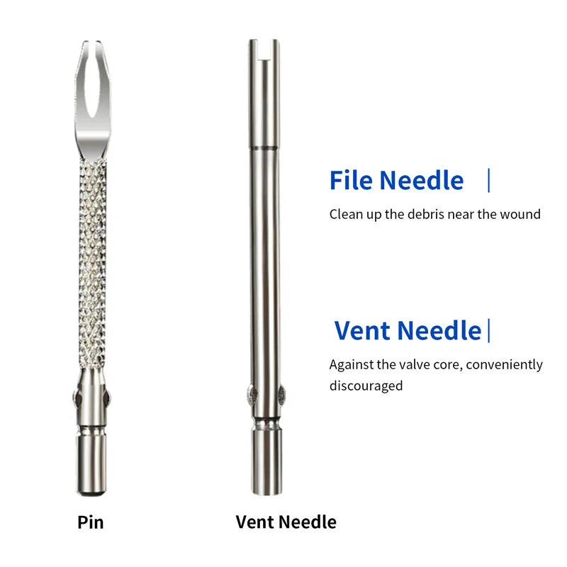 WEST BIKING Emergency Tubeless Tire Repair Kit – Heavy-Duty Puncture Tool with Rubber Strips