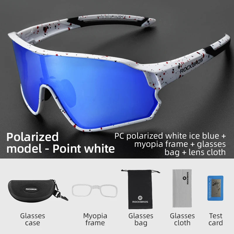 ROCKBROS Polarized UV400 Sunglasses - Sports Glasses for Cycling, Hiking, Golf, Outdoor Activities