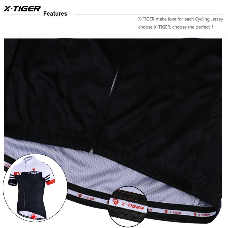 X-TIGER Summer Pro Cycling Jersey – Lightweight & Breathable Performance Wear