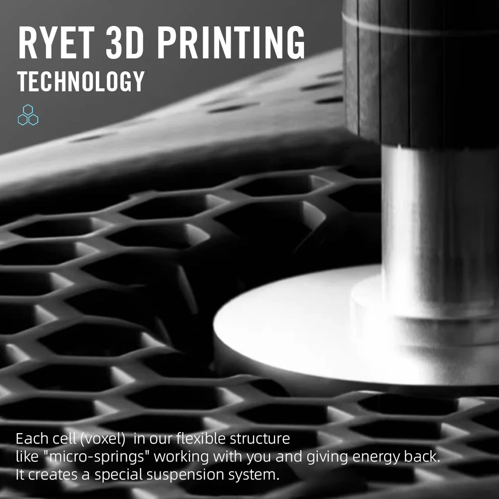 RYET X6P 3D Printed Carbon Bike Saddle – Ultra-Light Road & MTB Racing Seat