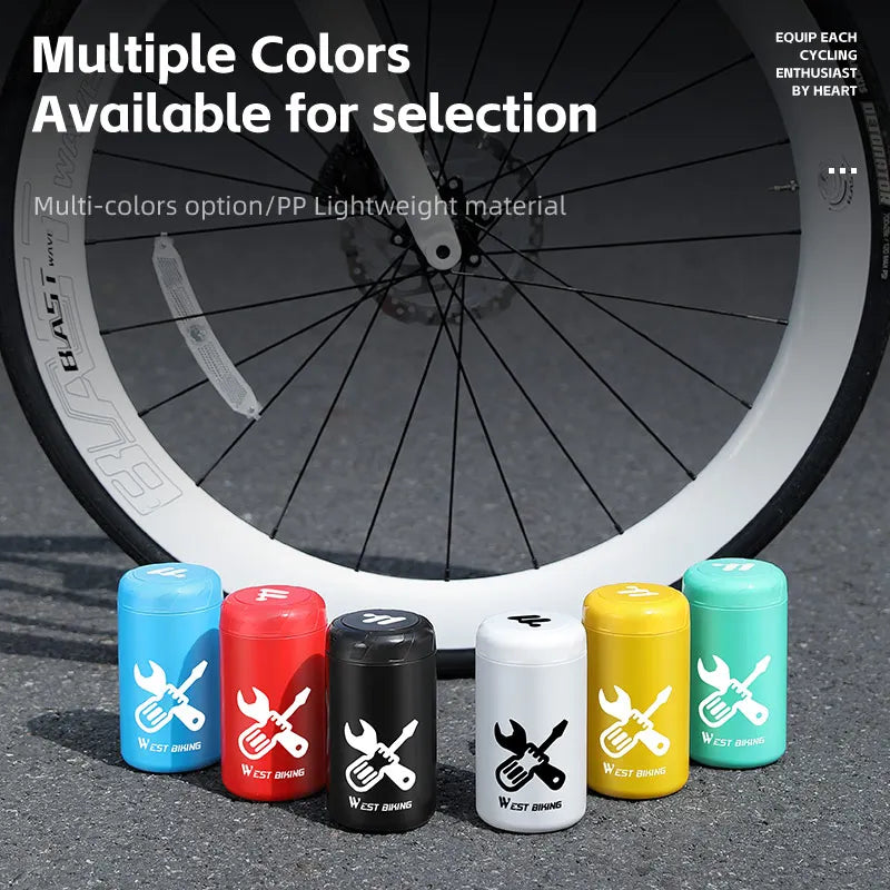 WEST BIKING Waterproof Bicycle Tool Capsule – Compact, Durable & Convenient Storage for Repair Kits