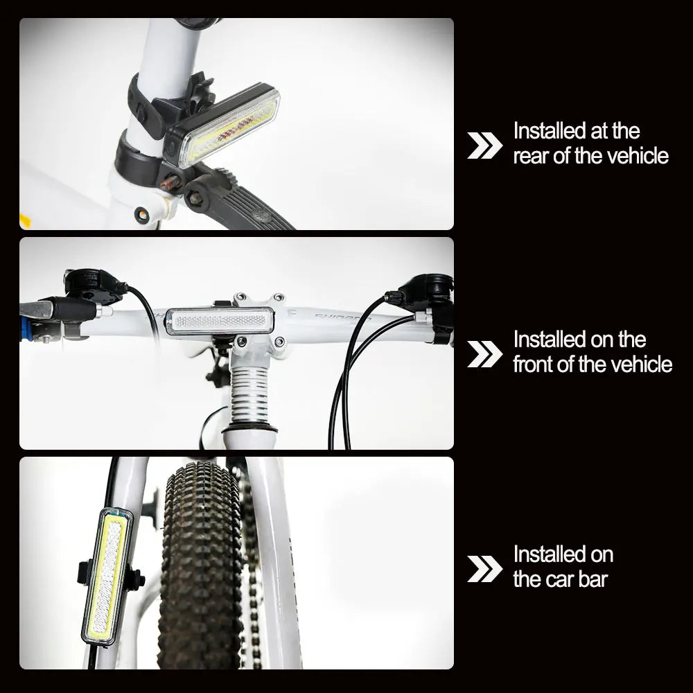 RGB Ultra-Bright Bike Tail Light – Waterproof USB Rechargeable & 14 Light Modes for Night Safety