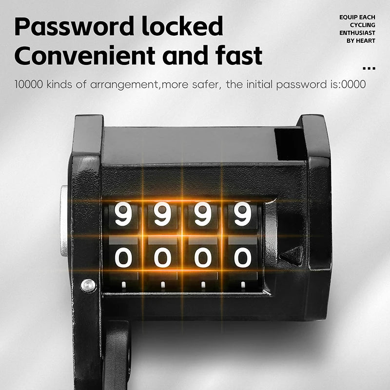 WEST BIKING 4-Digit Folding Password Lock – Durable, Anti-theft & Waterproof Bike Security