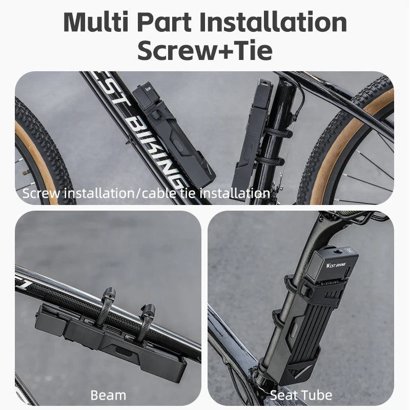 WEST BIKING Heavy-Duty Foldable Bike Lock – Anti-Theft Alloy Steel Design for Maximum Security