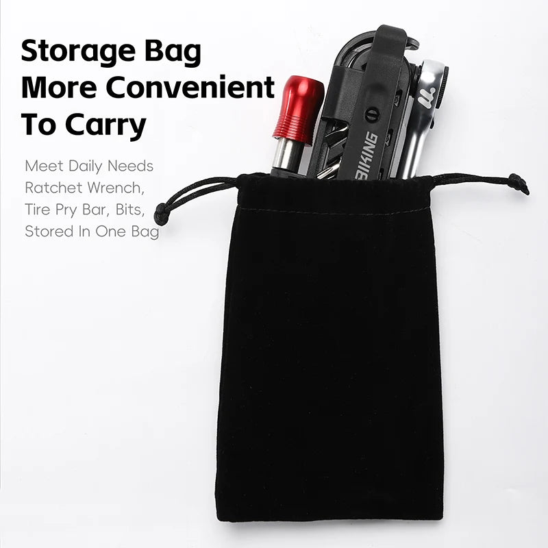 WEST BIKING 14-in-1 Portable Ratchet Wrench Kit – Multifunctional, Compact & Durable for MTB & Road Bike Repairs