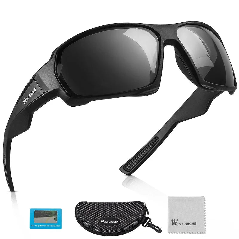 WEST BIKING Polarized Cycling Glasses – UV400 Protection, HD Sport Goggles for MTB, Road Bike & Outdoor Activities