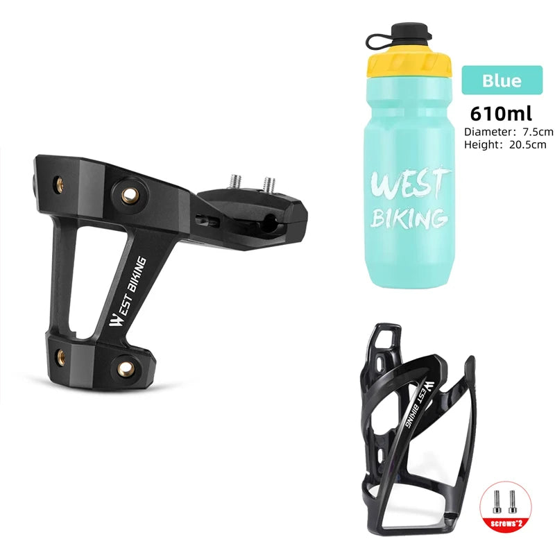 WEST BIKING Bicycle Bottle Cage Extension – Lightweight, Durable & Versatile for Single or Double Bottles