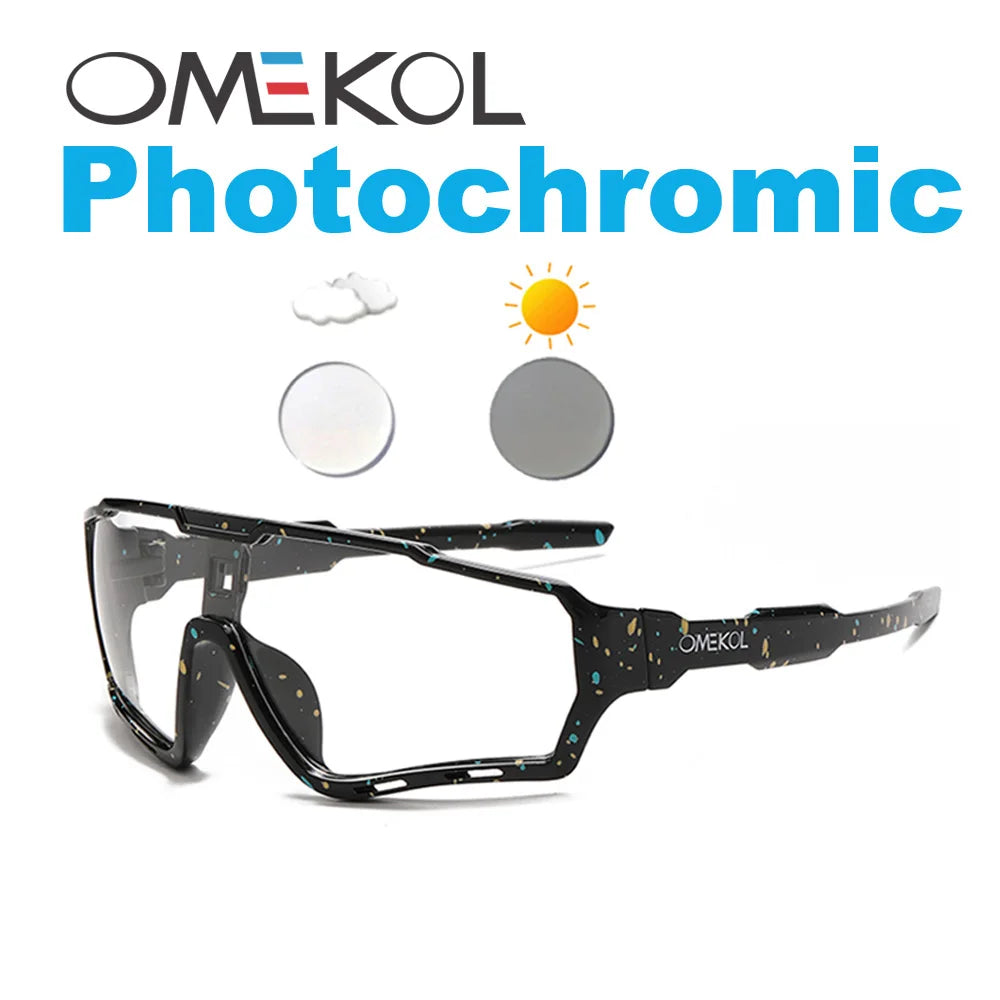 OMEKOL Photochromic Cycling Glasses – Adaptive Sport Eyewear for Men & Women
