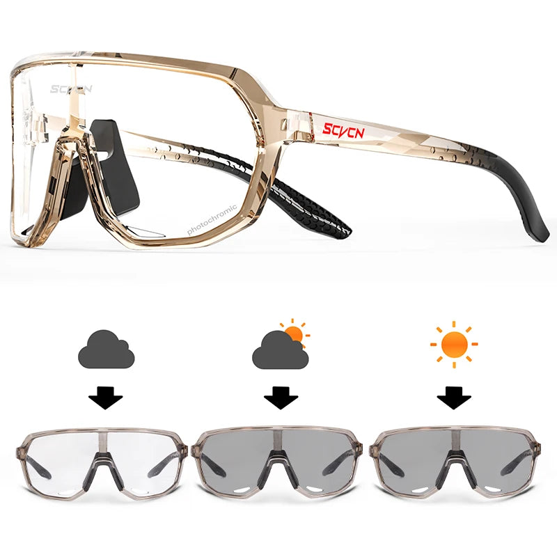 SCVCN Photochromic Cycling Sunglasses – UV400 Protection
