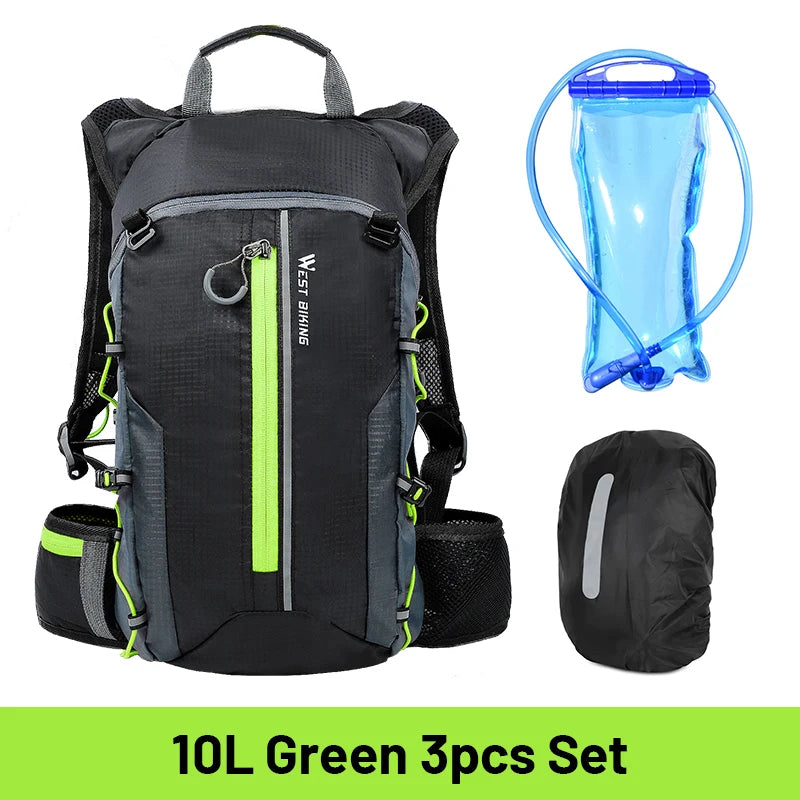 WEST BIKING 10L Ultralight Waterproof Cycling Backpack – Breathable, Foldable Outdoor Travel Bag