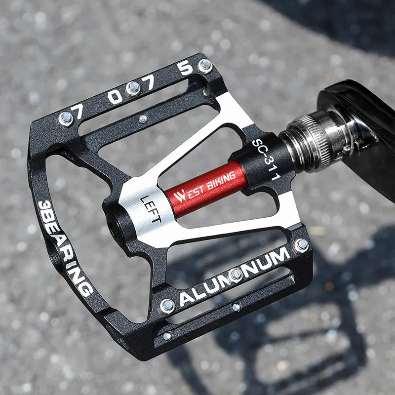 WEST BIKING Quick Release Widened Pedals – Non-Slip, Ultralight & 3 Bearings for Road & MTB