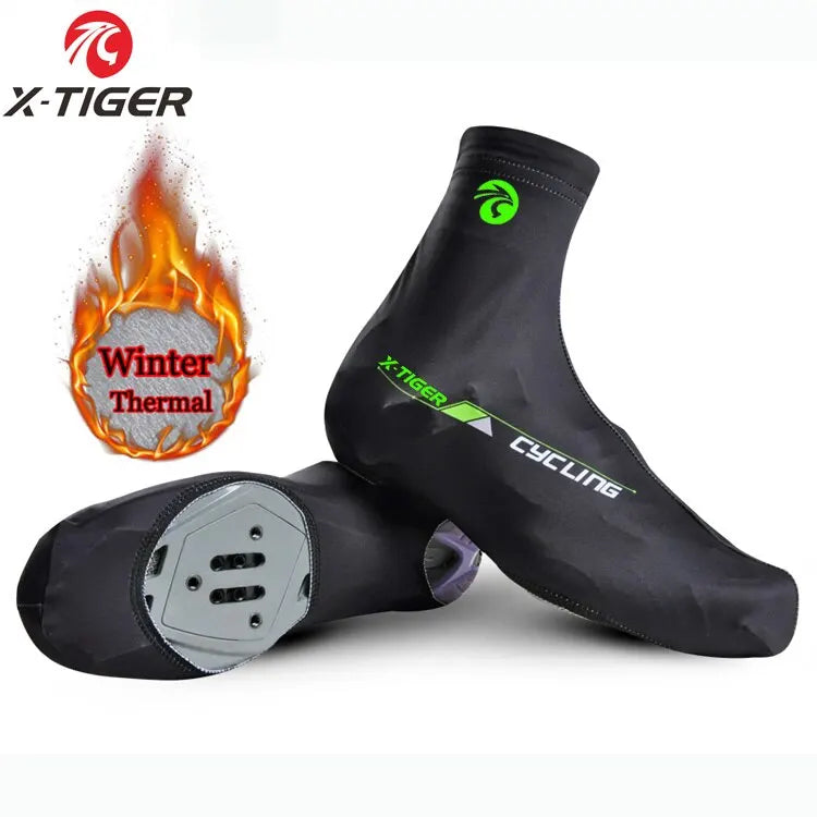 X-TIGER Winter Thermal Cycling Shoe Covers β Stay Warm & Protected!