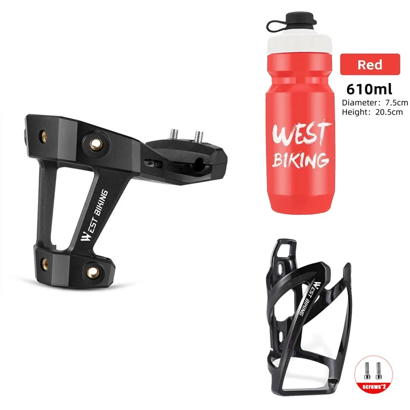 WEST BIKING Bicycle Bottle Cage Extension – Lightweight, Durable & Versatile for Single or Double Bottles