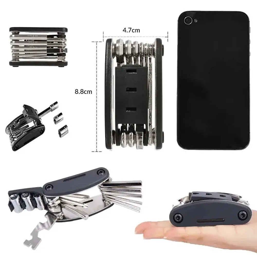 16-in-1 Portable Bicycle Repair Tool Kit