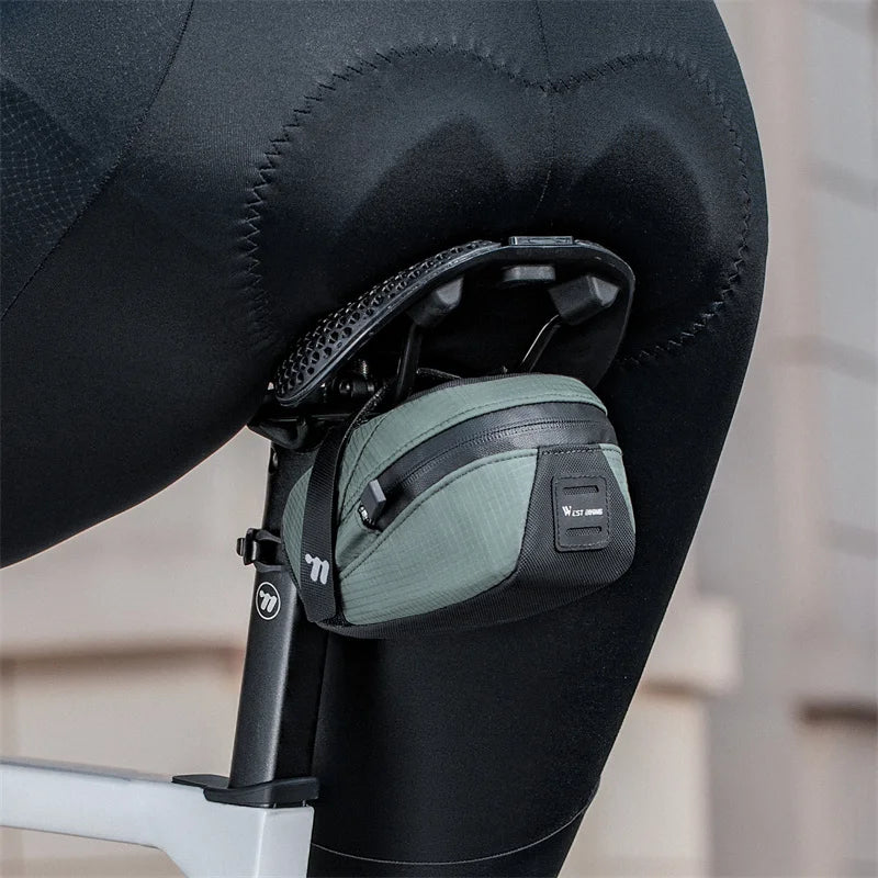 WEST BIKING 0.8L Lightweight Bike Saddle Bag – Durable, Portable Cycling Tool Bag