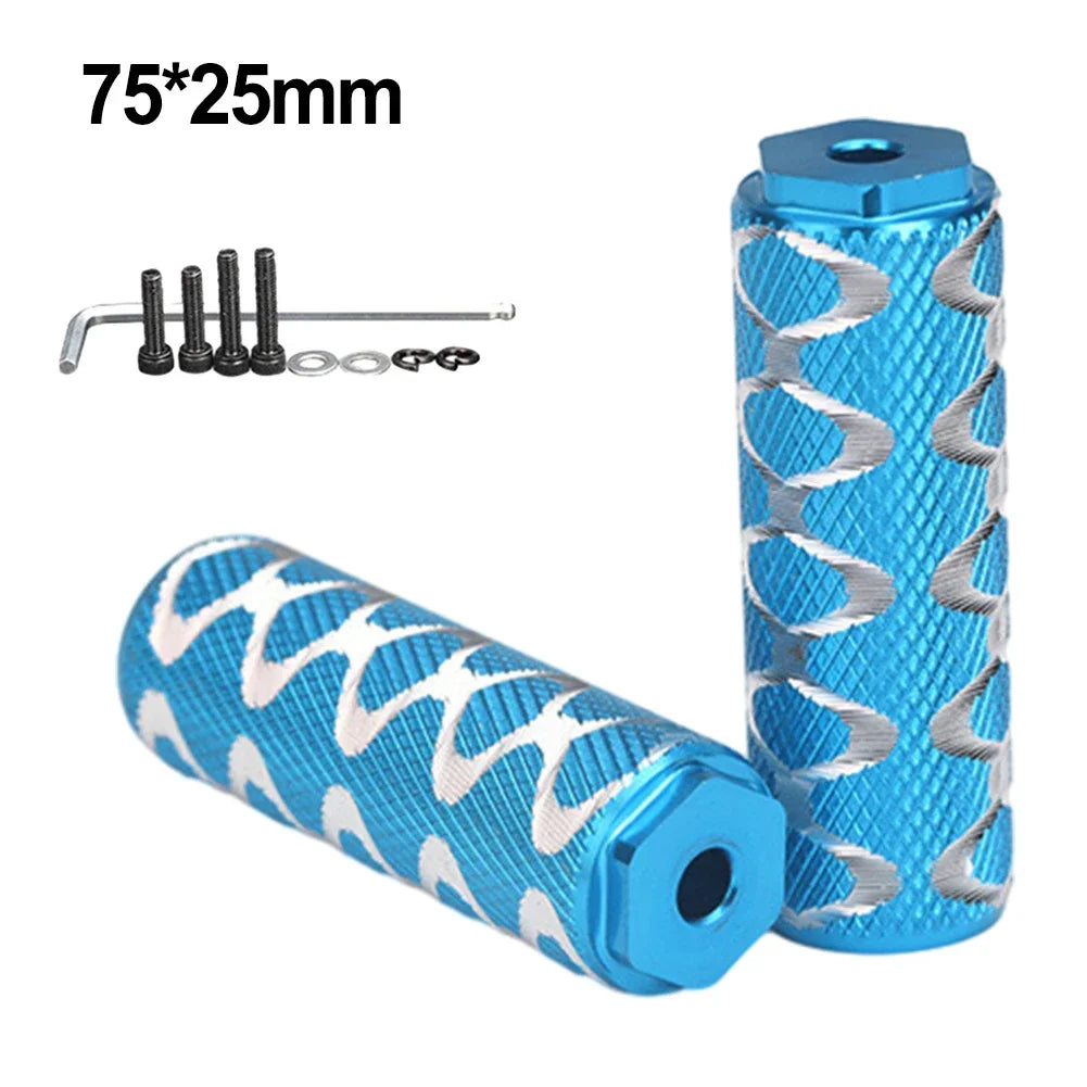 Bike Pedals Axle Foot Rest Pegs – Aluminum Alloy Foot Pegs for BMX, MTB & Folding Bikes