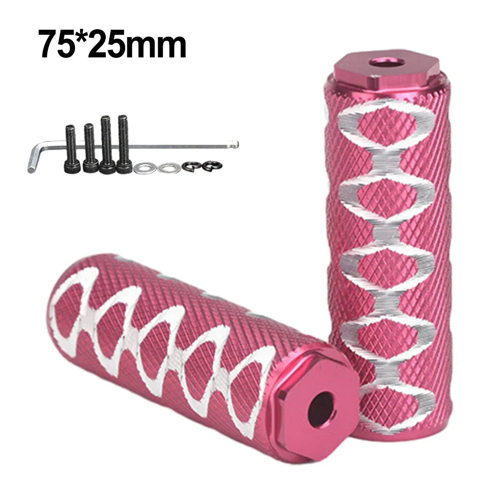 Bike Pedals Axle Foot Rest Pegs – Aluminum Alloy Foot Pegs for BMX, MTB & Folding Bikes